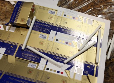 File image of seized cigarettes