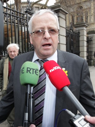 Mattie McGrath pictured outside Leinster House