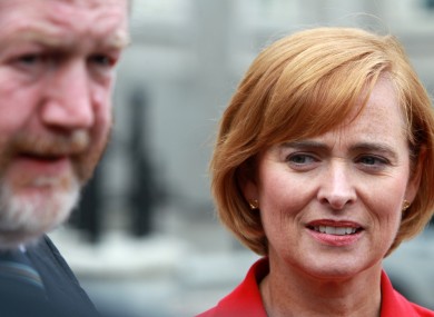 ÉilÃs Hardiman at Government buildings this afternoon.