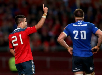Conor Murray celebrates after guiding Munster to victory over Leinster.